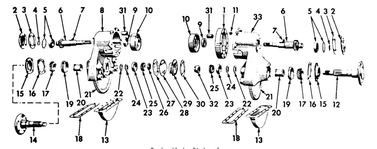 Final Drive Diagram and Parts List for CUB185  Cub Cadet Lawn Tractor